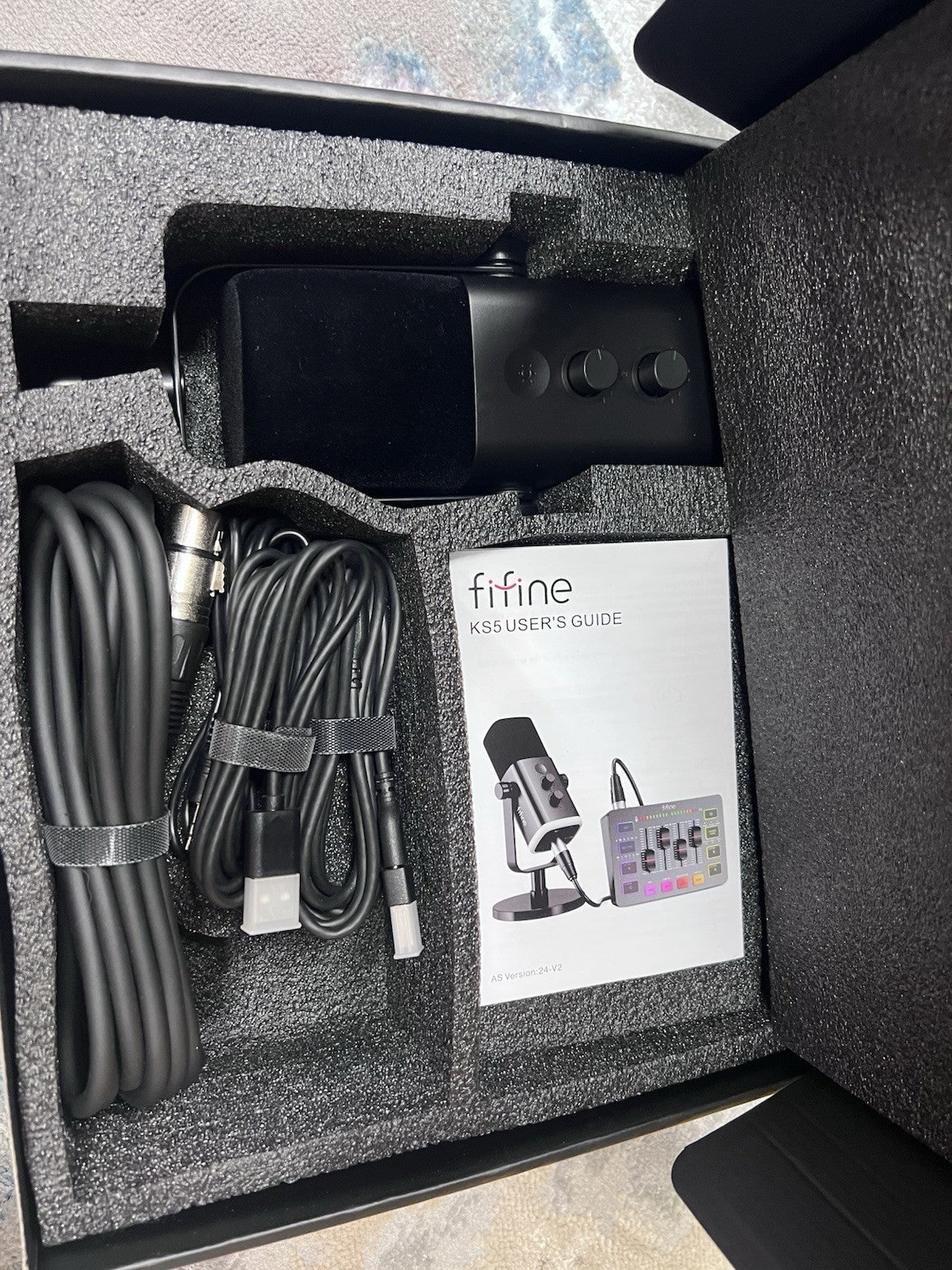 FIFINE Gaming Equipment Bundle, Dynamic XLR/USB Gaming Microphone Set With Mixer