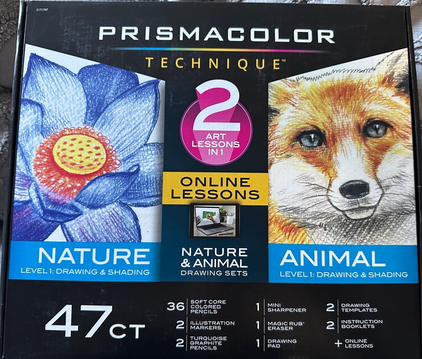 Prismacolor Technique Colored Pencils - Level 1 Bundle 47 Count - 2 Art Lessons
