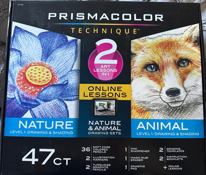 Prismacolor Technique Colored Pencils - Level 1 Bundle 47 Count - 2 Art Lessons