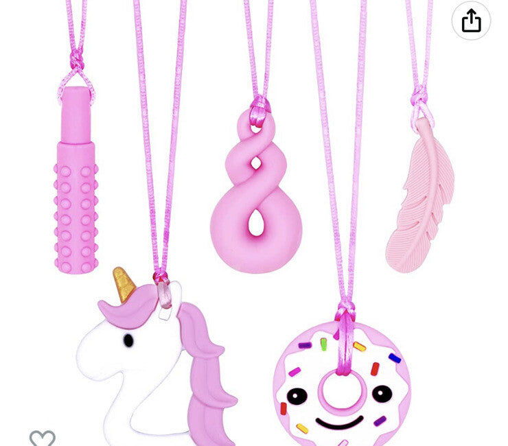 Kids Adults Necklace Autism ADHD Biting Sensory Chew Toys/ Party Favors  16 PCS