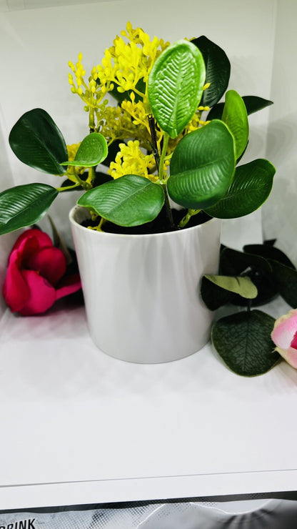 Threshold Potted Faux 7” Seeded Decorative  Indoor Plant Set of 2 New