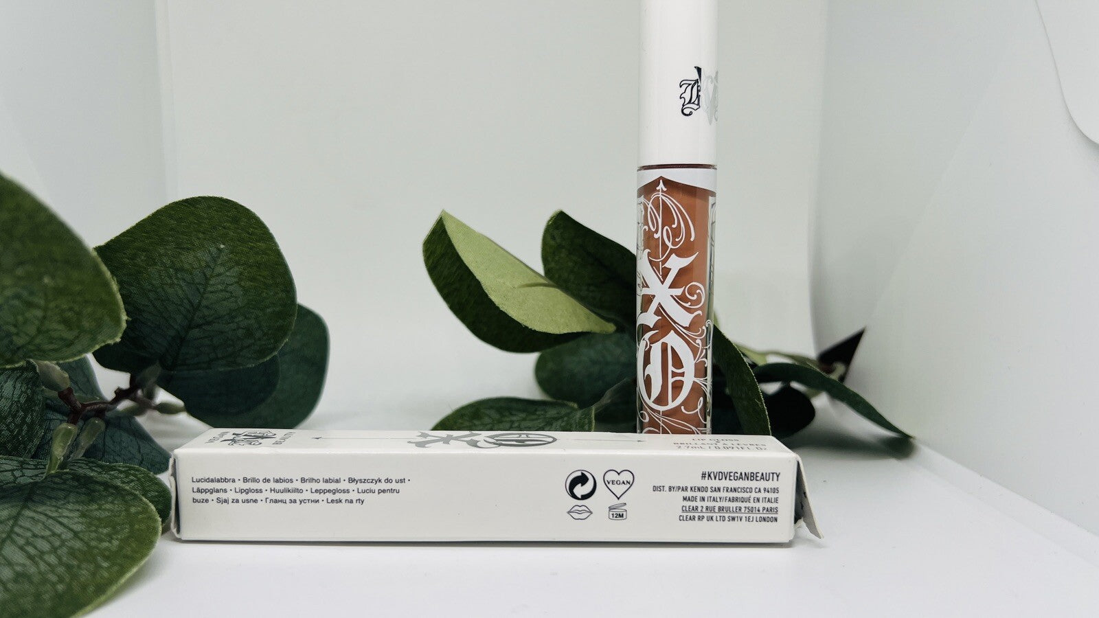 KVD Kat Von D XO High Shine Lip Gloss CAMELLIA 10 Brand New In Box Authentic!