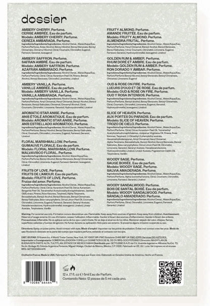 Dossier Holiday Scent Journey Fragrance Advent Calendar Gift Set 0.17 oz, 12 ct