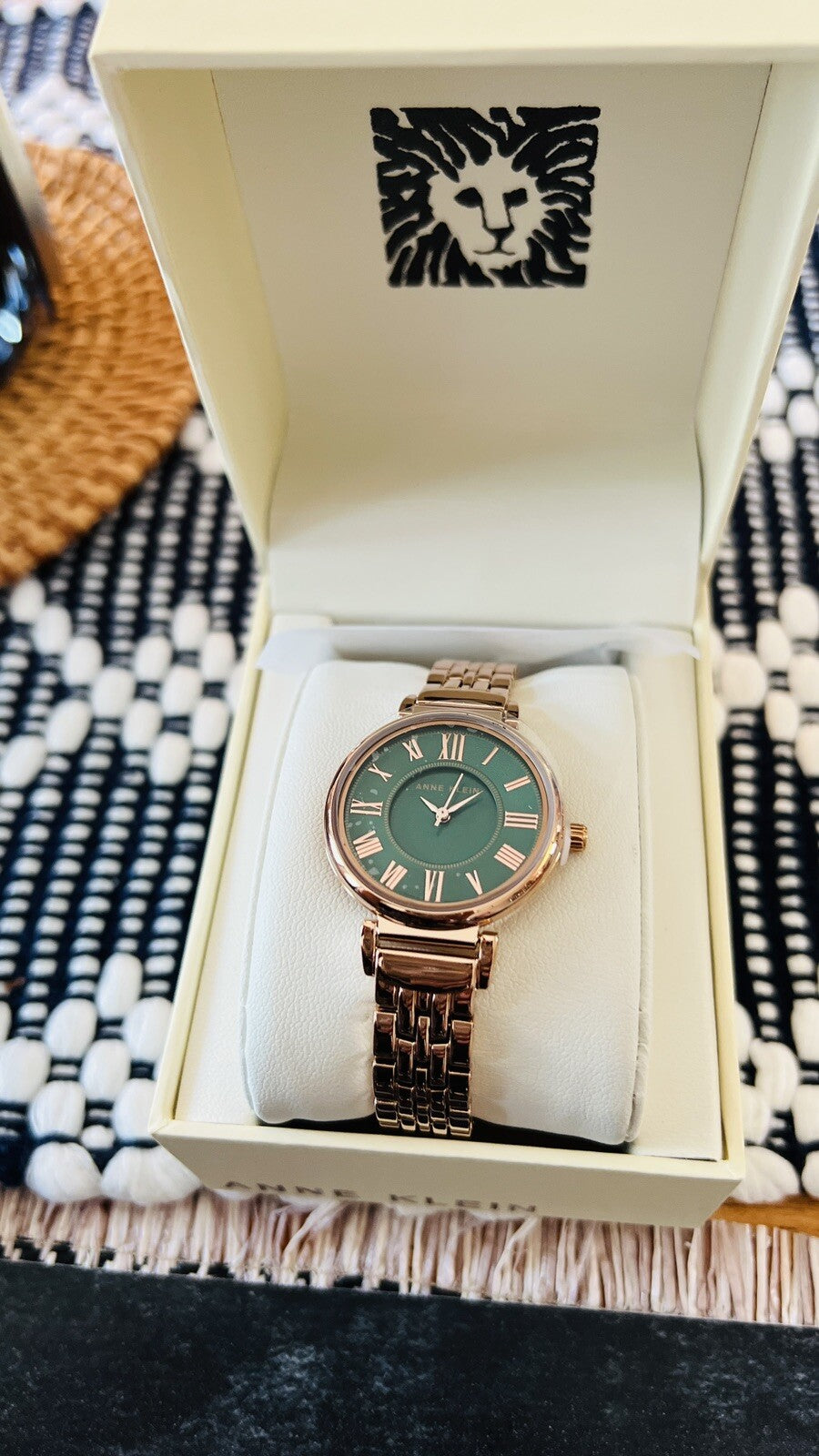 Anne Klein Women's AK/2158GNRG Rose Gold-Tone Bracelet Watch NEW in BoX