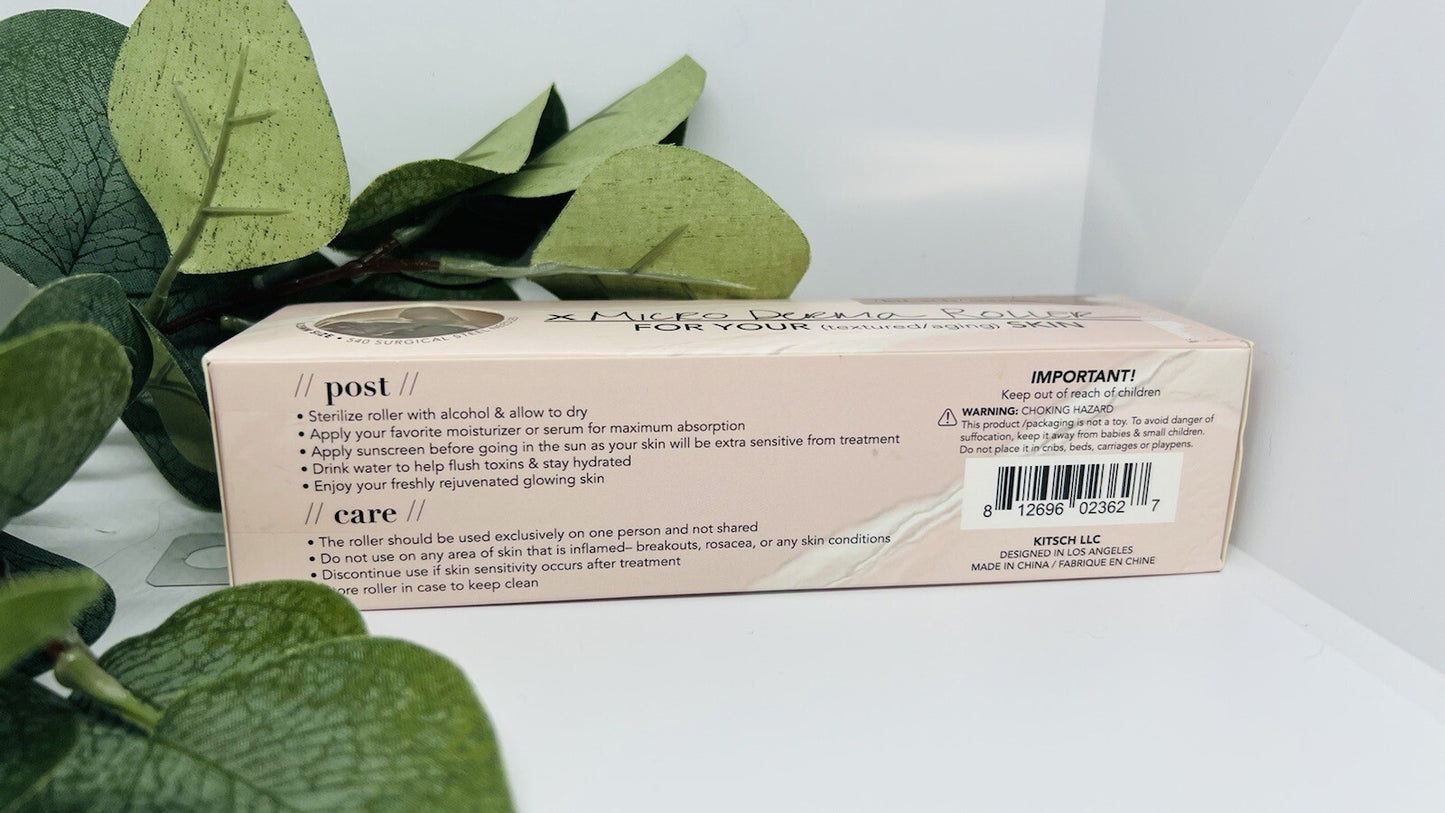 Kitsch Blush Micro Derma Roller Good For Serum &Moisturizers/0.25 MM 540 Needles