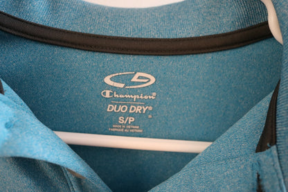 MENS CHAMPION DUO DRI POLO BLUE SHIRT SIZE S/P