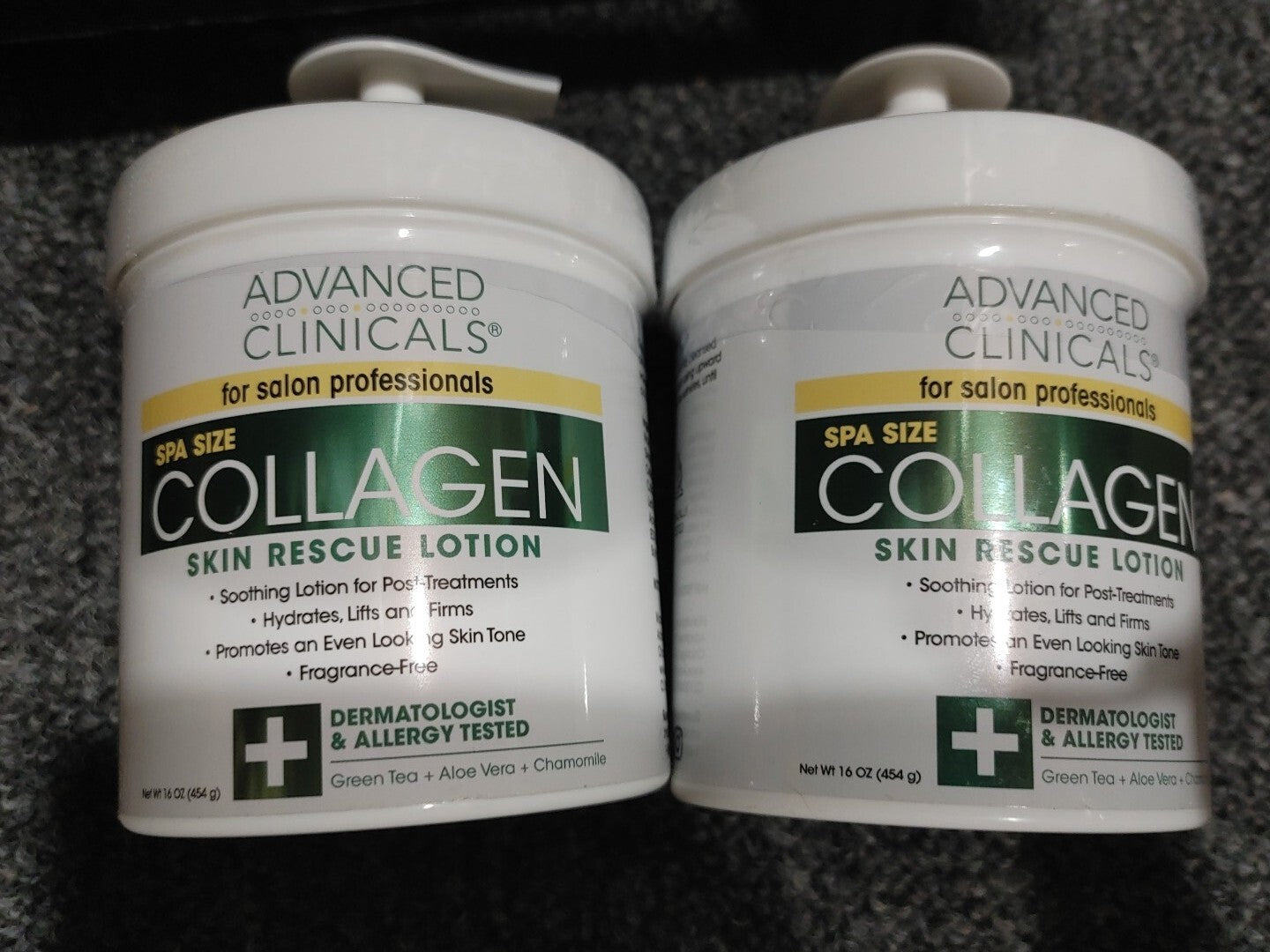 2x Advanced Clinicals Spa Size Collagen Skin Rescue Lotion 16 Oz (454g)