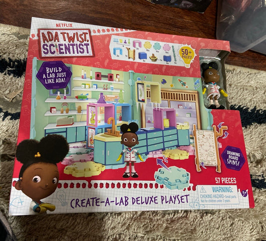 Ada Twist.Scientist Create-A-Lab Deluxe Playset & Figure STEM Toy 50+ Pcs New