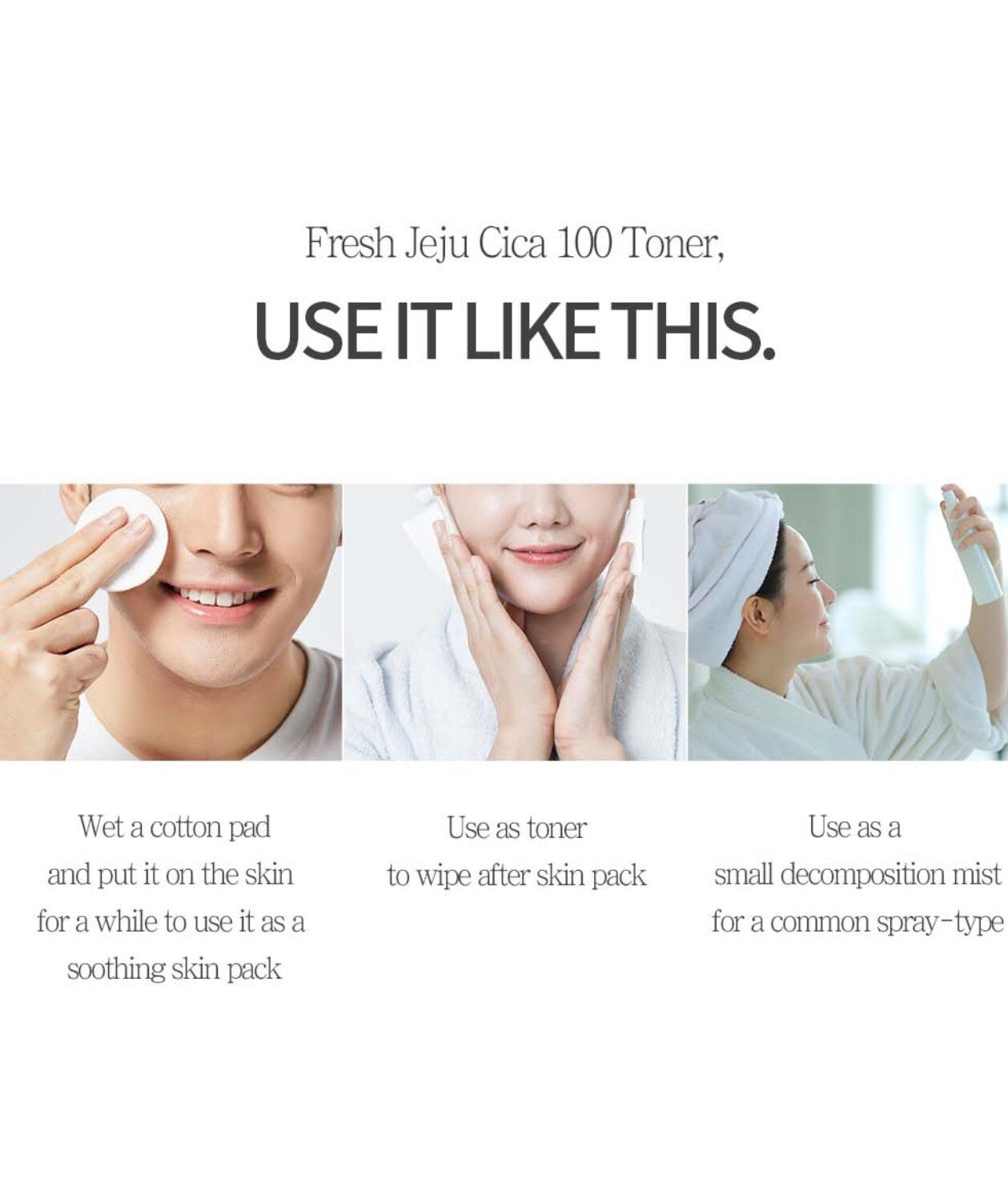 PRETTY SKIN The Pure Jeju Cica 100 Toner 250ml Vitalizing Toner Korean Skin Care