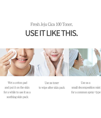 PRETTY SKIN The Pure Jeju Cica 100 Toner 250ml Vitalizing Toner Korean Skin Care