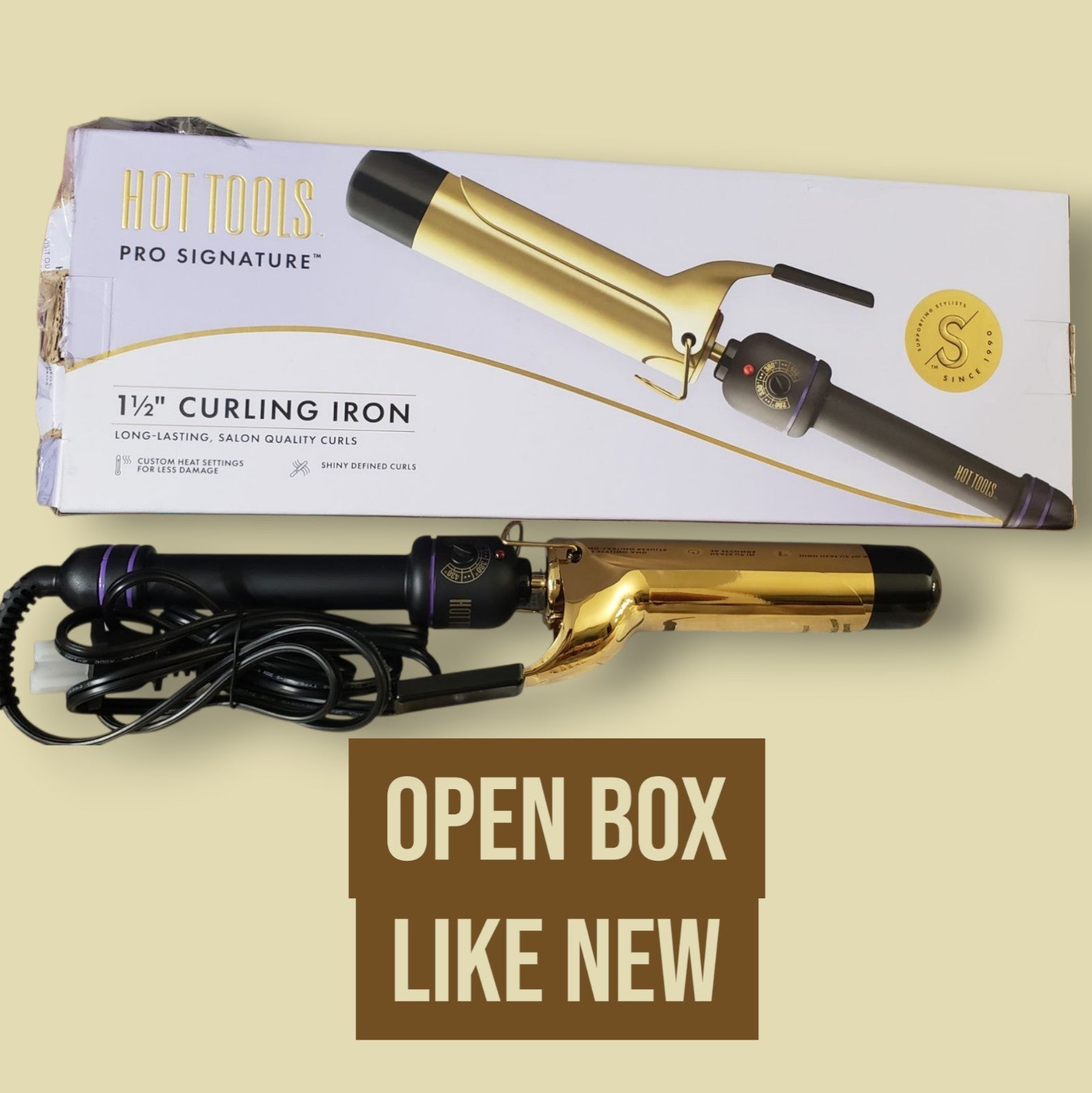Hot Tools PRO Signature              1  1/2” Gold Curling Iron
