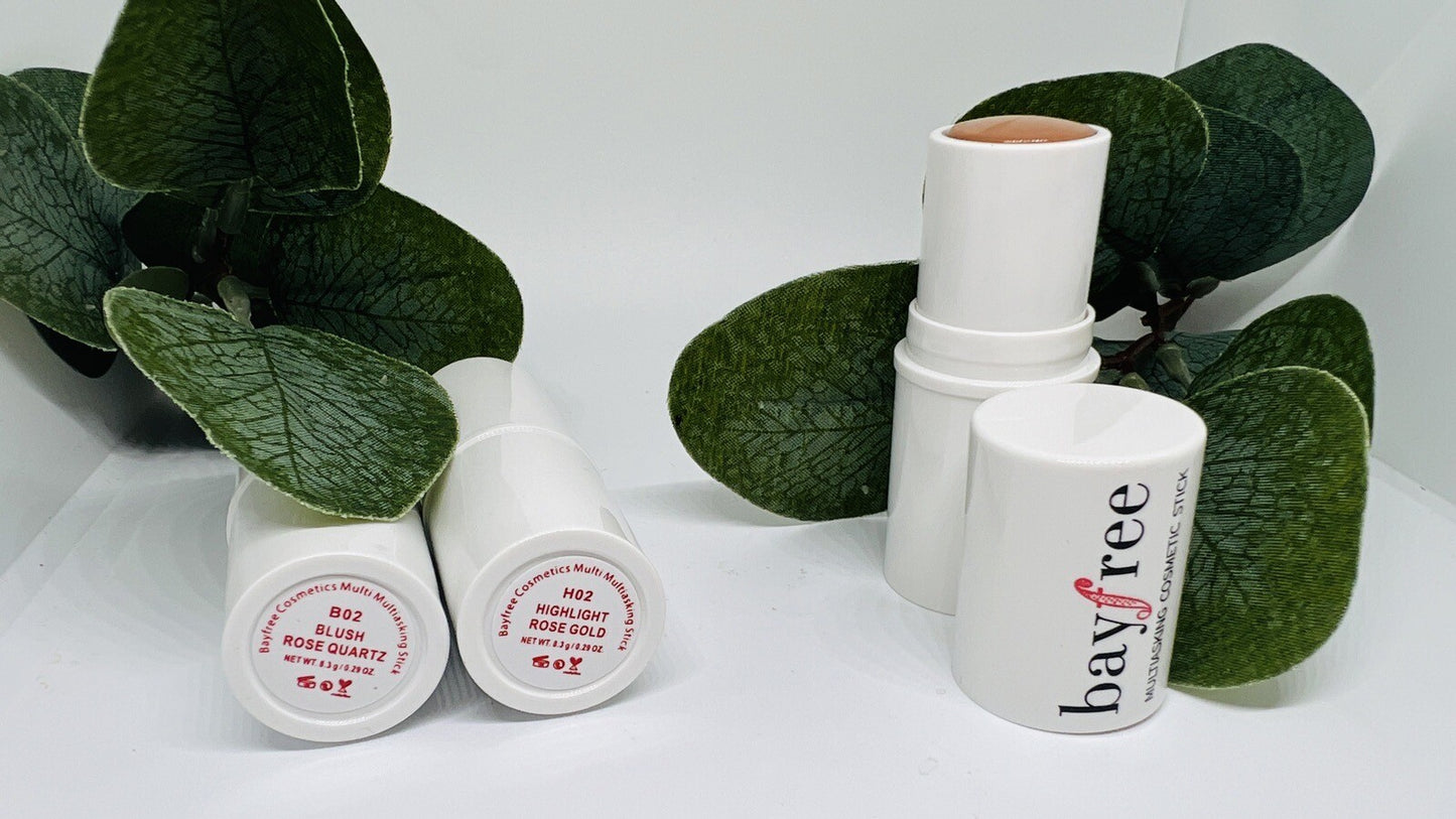 BayFree Multi Cosmetic Stick Trio (Highlighter, Contour, and Blush) NIB