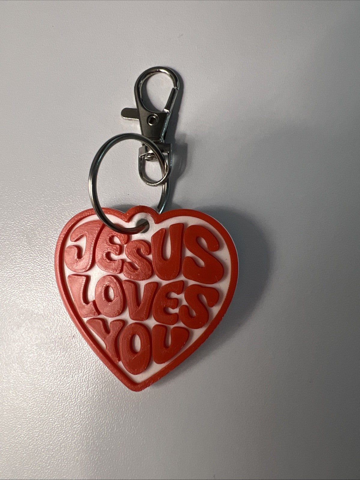 Jesus Loves You Keychain - 3D Printed