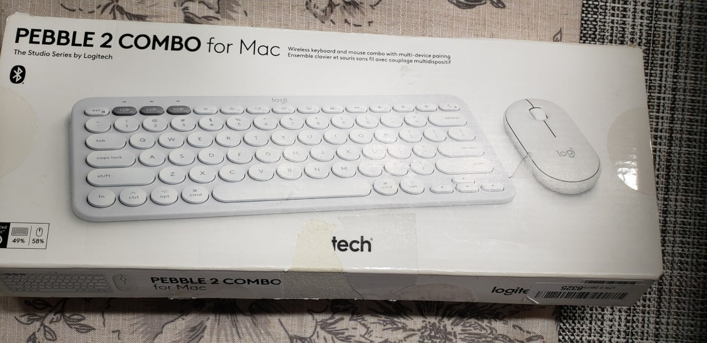 LOGITECH PEBBLE 2 COMBO WIRELESS KEYBOARD AND MOUSE 920-012201- WHITE Studio