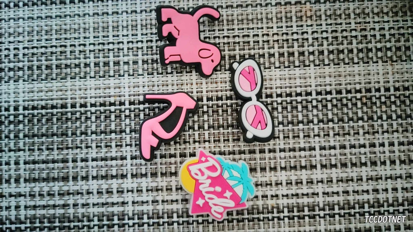 Barbie Movie Set Crocs Shoe Charms Jibbitz Girl Pink Car Heel NEW ( Pls Choose)