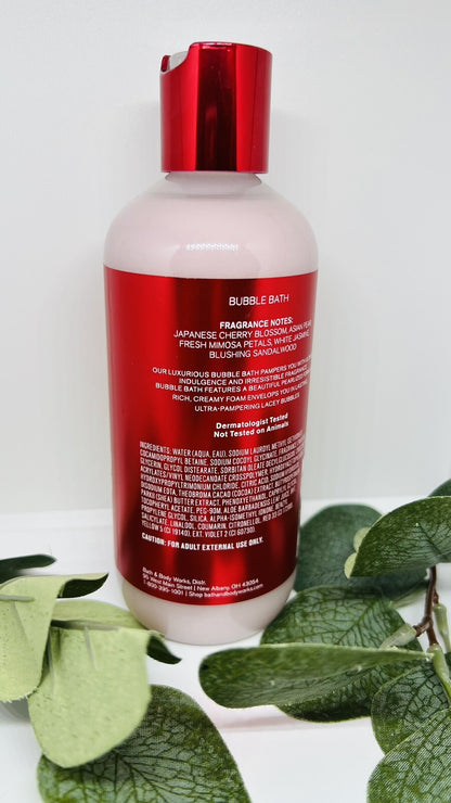 Bath & Body Works JAPANESE CHERRY BLOSSOM Bubble Bath 10 fl oz w/ Plastic Wrap