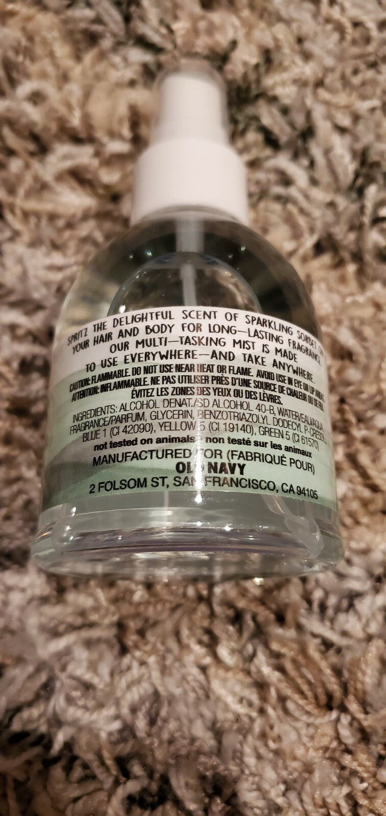 Old Navy Kindred Goods Sparkling Sorbet Hair Body Spray Limited Edition 