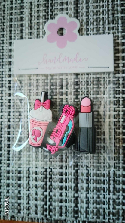 Barbie Movie Set Crocs Shoe Charms Jibbitz Girl Pink Car Heel NEW ( Pls Choose)