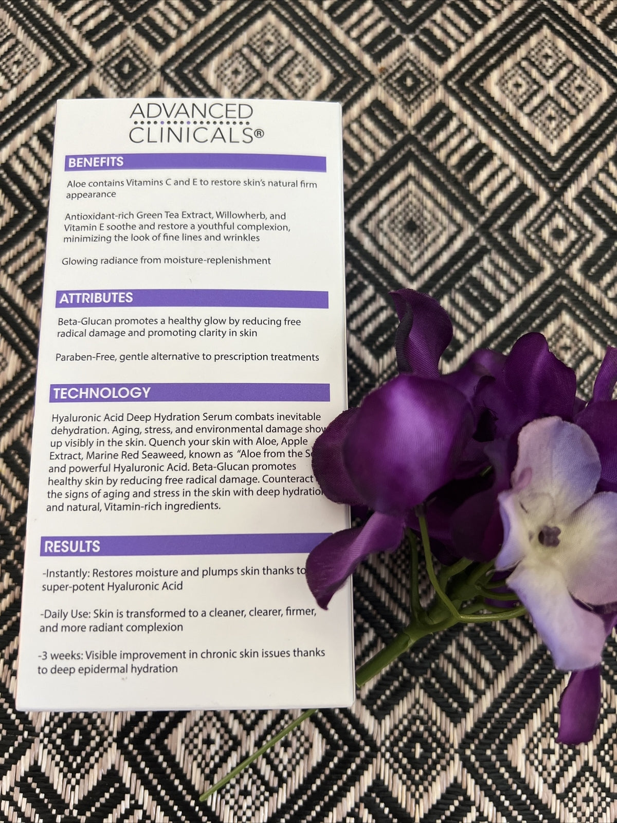Advanced Clinicals Hyaluronic Serum Instant Skin Hydrator 1.75 Fl oz