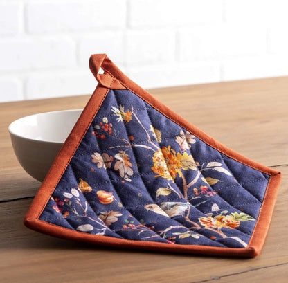 Oven Mitt & Pot Holder Set Maison d'Hermine 100% Cotton 7.5"x13" & 8"x8"