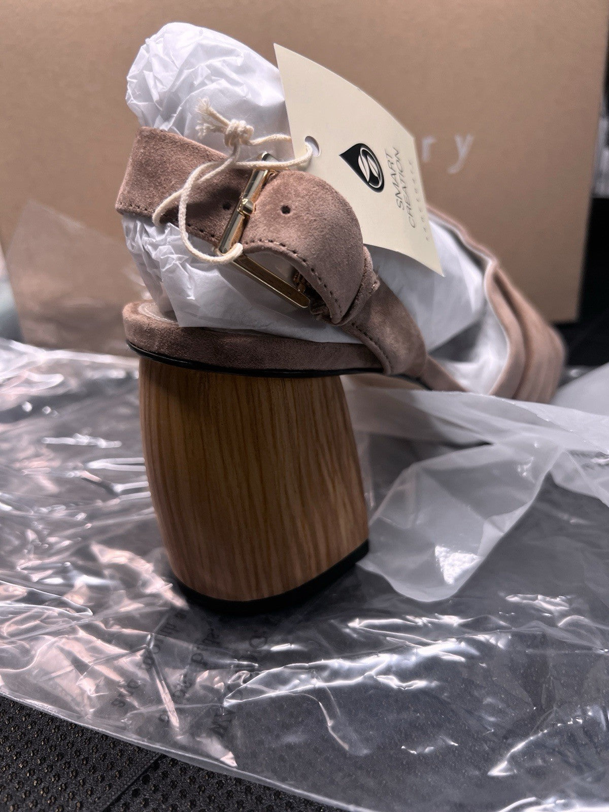 Sanctuary Regal Slouchy Asymmetric  Desert Taupe Sz 8.5 Wood Block Heel MSRP$139