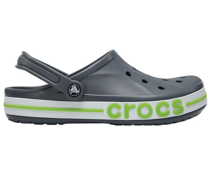 Crocs Unisex-Adult Bayaband Clogs Charcoal/Volt Green M5/ W7 w/ Free Jibbits🚀🎮