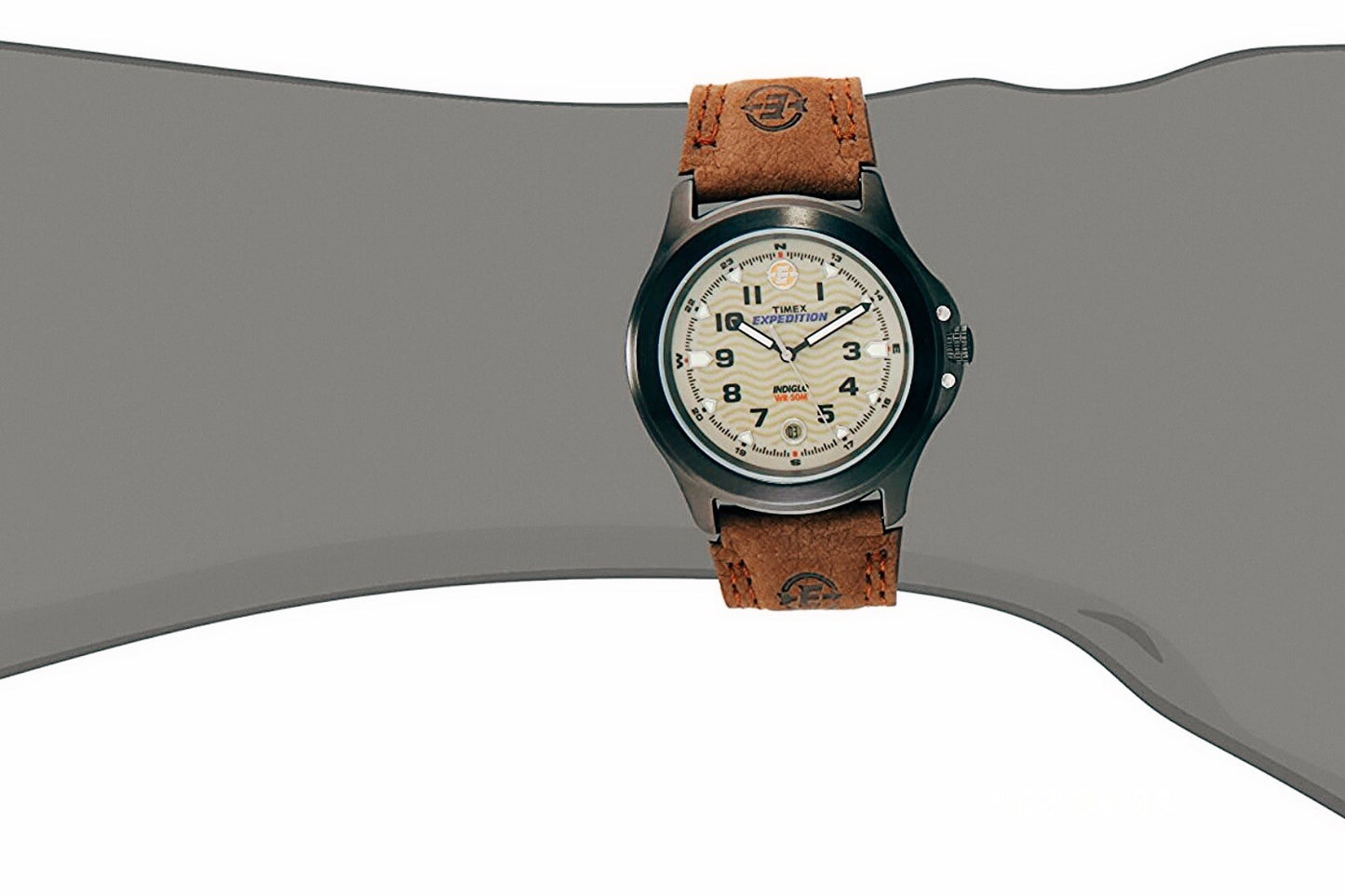 Timex Men's T47012 Expedition Metal Field Brown Leather Strap Watch New w/ Case