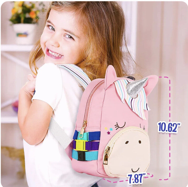 Toddler Girl Unicorn Shoes Size 11  & Busy Board Unicorn Backpack Set New