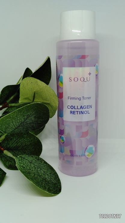 SOQU Firming Toner with Collagen + Retinol Made in Korea 5.07 oz New