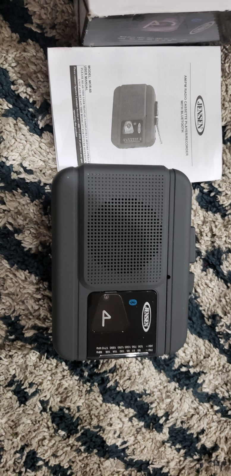 JENSEN MCR-75 Personal Cassette Player/Recorder with AM/FM Radio Manual Included