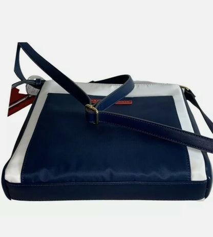 Tommy Hilfiger Shopper Nylon Bag Navy Blue/White/ Red w/ Pouch/Card Case