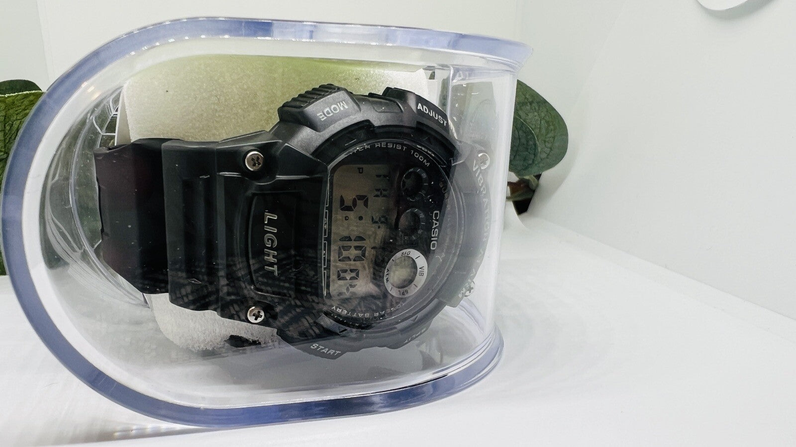 Casio W735H-1AV, Black, 100m Water Resistance /Resin Men Watch w/free Clear case