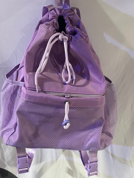 ALUSBELL Drawstring backpack for Women Purple