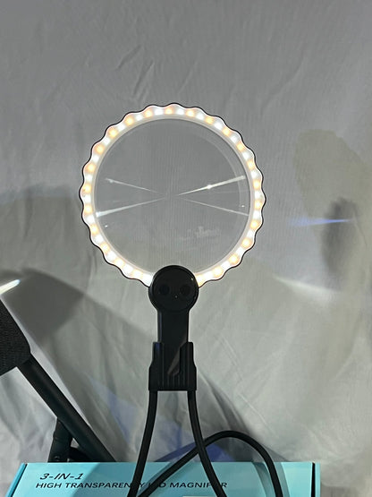 Neck Hanging Magnifier with Light Large Acrylic Lens Senior Friendly Magnifying Glass for Reading Sewing & Stitching