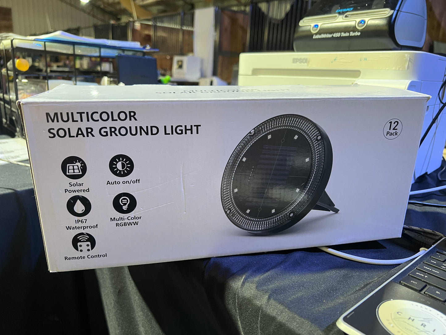 Multicolor Solar Ground Light 12-pk
