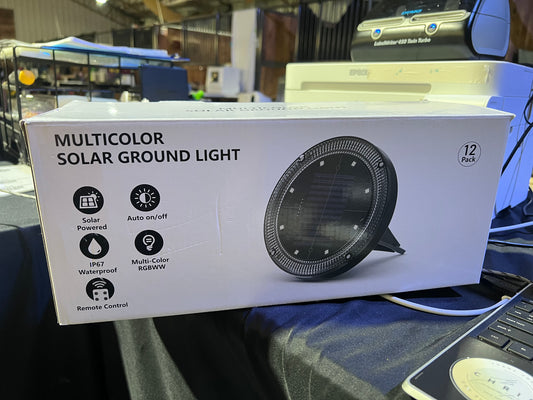 Multicolor Solar Ground Light 12-pk