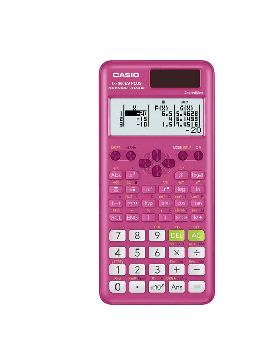 Casio FX-300ESPLUS2-PK Scientific Calculator, Natural Textbook Display, Pink