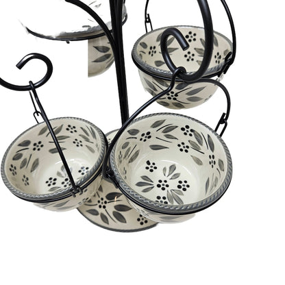 Temp-tations Ramekins Fondue tree for sauces, altar tree to hold crystals, Dipping sauce or appetizer display dishes, Unique herb storage bowls