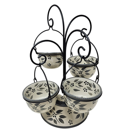 Temp-tations Ramekins Fondue tree for sauces, altar tree to hold crystals, Dipping sauce or appetizer display dishes, Unique herb storage bowls