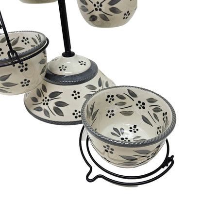 Temp-tations Ramekins Fondue tree for sauces, altar tree to hold crystals, Dipping sauce or appetizer display dishes, Unique herb storage bowls