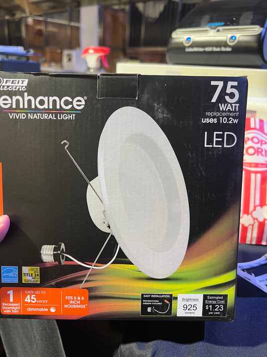 Feit Enhance LED Vivid Retrofit Kit 5"/6" 75W 925 Lumens, 2700K 2pk Brand New